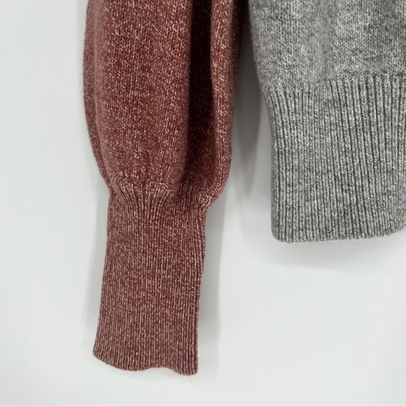 Cupcakes & Cashmere Greenville Colorblock Sweater Grey Pink - Size S - Picture 6 of 11